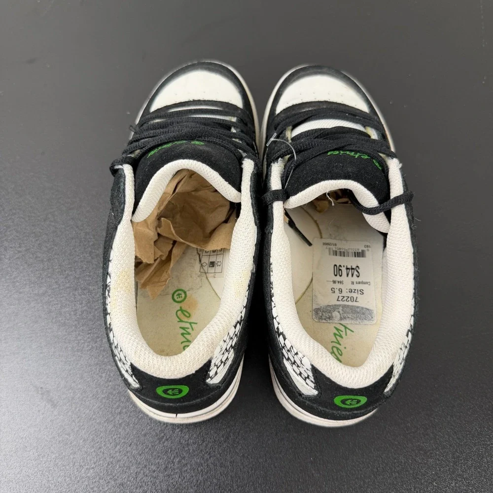 Etnies Nixx Shoes Women's 6.5W Black White Skateboard Casual Lace-Up Sneakers